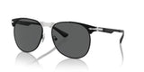 Persol PO1016S Sunglasses, Black/Dark Grey, 55 mm