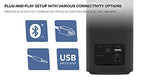 Compact Hi-Fi Speakers, up to 80W Peak Power with Bluetooth 5.0, Optical-in, AUX-in