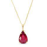 5 ct s14k Solid White Yellow Rose Gold Born A Lioness Ruby Pendant Necklace