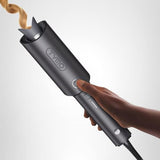 TYMO Automatic Rotating Curling Iron - TYMO CURLPRO Beach Waves Curling Wand, Portable Hair Curler, 500 Million Ionic, Dual Voltage & Lightweight for Travel, Ceramic Coating, 1 1/4 Inch, Metallic Gray