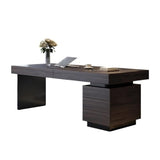 zhongxlla Standing Desk, Office Executive Desk with Storage Drawer, Modern Wooden Study Writing Workstation