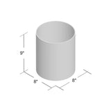 Creative Scents Milano Small Bathroom Trash Can 1.58 Gal / 6L - Decorative Bathroom Wastebasket with Beautiful Mother of Pearl Shells; Modern Round Waste Basket for Room, Bedroom or Living Room