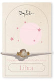 By Lilla Zodiac Bracelet Hair Ties for Women – Hair Tie Bracelet with Gold Accents - Boho Jewelry for Wrist and Ponytail (Libra)