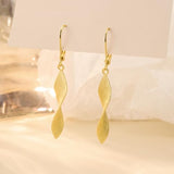 14K Gold Twisted Dangle Drop Earrings for Women Hypoallergenic Handmade Gold Earrings Spiral Leverback Drop Dangle Earrings Jewelry Trendy for Women Gifts