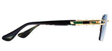 Dita META-EVO ONE DT DTS147 A-03 Yellow Gold/Artic Sky Swirl Metal Rimless Sunglasses