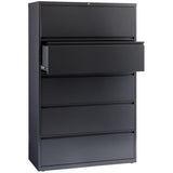Pemberly Row 42-in Wide Metal 5 Drawer Lateral Filing Cabinet