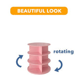 SpaceAid 3 Tier Rotating Shoe Rack Tower, Spinning Shoe Display Lazy Susan, Revolving 360 Shoe Rack Storage Round Carousel, Vertical Handbag Rotate Shoes Closet Organization (3-Tier Pink)