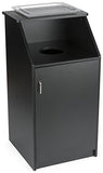 Displays2go Commercial Trash Bin with Black Finish, MDF Construction