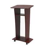 FixtureDisplays® Wood Podium with Frost Acrylic Front Panel