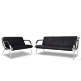 5-Seats Waiting Room Chairs - Airport Reception Chair with Arms Waiting Benches PU Leather, Office Guest Chairs