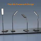 LEPOWER Desk Lamp, 800LM LED for Home Office, 12W Reading for Desk, Eye-Caring Light, Touch Table Gooseneck Lamp, Study (Black)