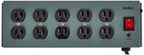 Belkin Power Strip Surge Protector - 10 AC Multiple Outlets, 15 ft Long Heavy-Duty Metal Extension Cord with Wall Mount Holes for Home, Office, Travel, Computer Desktop, Laptop & Phone Charging - 5PK