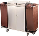 Hotel Service Cart - Heavy-Du Rolling Utili Cart for Commercial Laundry & Cleaning - Space-Saving Sto Trolley for Linens & Supplies