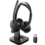 Wireless Headset with Mic for Work, Bluetooth Headset with Microphone for PC