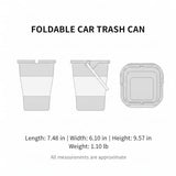 Trash Can for Car, Foldable Mini Waste Bin with Handle, Compact PP Plastic