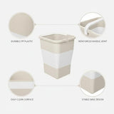 Trash Can for Car, Foldable Mini Waste Bin with Handle, Compact PP Plastic