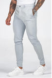 GINGTTO Skinny Dress Pants Men Grey Stretch Mens Chino Pants Slim Fit Tapered Leg 28×30