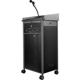 Pemberly Row 46" Sound Lectern with Battery, Multimedia Podium with Storage