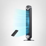 DREO Tower Fan for Bedroom, Upgraded DC 9 Speeds 20dB Ultra-Quiet Floor Fan, 90° Oscillating Fans with 28ft/s Velocity, 12H Timer, Standing Fan, Bladeless Fan Powerful for Home Office Room