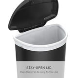 simplehuman 50 Liter / 13 Gallon Semi-Round Kitchen Step Trash Can with Secure Slide Lock
