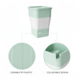 Collapsible Car Trash Can with Lid, 1.06 Gallon Foldable Auto Garbage Bin for Cup Holder