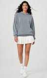 ODODOS Women's Modal Soft Oversized Hoodies Long Sleeve Hooded Sweatshirts Pullover Top with Kangaroo Pocket, Grey Blue, Medium