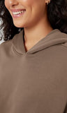 ODODOS Women's Modal Soft Oversized Hoodies Long Sleeve Hooded Sweatshirts Pullover Top with Kangaroo Pocket, Nutria, Small