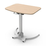 Mobile Laptop Standing Desk Carts on Wheels, Rolling Desk Adjustable Height Single Monitor