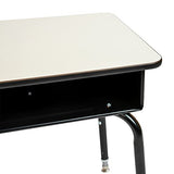 Flash Furniture Metal Student Desk with Open Book Box, Gray, 5-Pack