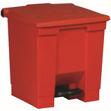Commercial Products Legacy Step-On Trash/Garbage Can/Bin, 8 Gallon, Red, for Doctor