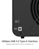 D4-320 External Hard Drive Enclosure - 4bay USB 3.2 Gen2 10Gbps Type-C USB Storage