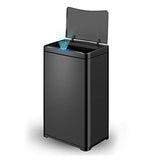 FWTCVB High Capacity Smart Trash Can Stainless Steel Automatic Sensor Garbage Bin for Office Bathroom
