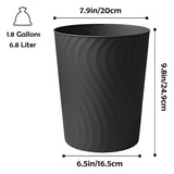 YGJT Small Trash Can, 6 Pack 1.8 Gallons Bathroom Trash Can, Slim Waste Basket