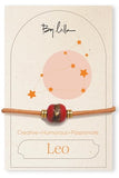 By Lilla Zodiac Bracelet Hair Ties for Women – Hair Tie Bracelet with Gold Accents - Boho Jewelry for Wrist and Ponytail (Leo)