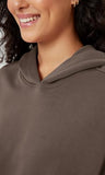 ODODOS Women's Modal Soft Oversized Hoodies Long Sleeve Hooded Sweatshirts Pullover Top with Kangaroo Pocket, Wood Brown, Medium