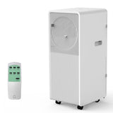 GarveeTech 14,000 BTU Drainage-free Portable Air Conditioner for Indoor Rooms, 3 in-1 AC Unit for Bedroom 225-300 Sq.Ft, Dehumidifier, Fan, Sleep Mode, 24 Timer, Remote Control, Window Kits, White