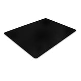 Black Vinyl Rectangular Chair Mat for Hard Floor - 48" x 60