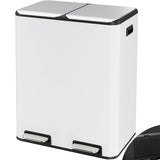 Hands-Free Kitchen Garbage Bin, Recycle Waste Dustbin, Soft-Close Lid, 2 Buckets,Foot Pedal