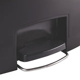 Rubbermaid Commercial Products Streamline Slim Step-On Plastic Trash Garbage Can, 8-Gallon, Black