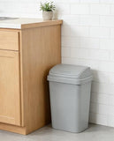 2-Pack Swing Top Wastebasket, 13 Gallon Kitchen Trash Can, Square Trash Can