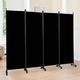 Room Divider 6FT Room Partition with Lockable Wheels, (Thicked Metal Base) Room Dividers