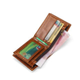 Wallet Handmade Men's Wallet with Wallet Bank Card Holder Wallet Men (Color : A Size : One Size)