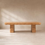 AH AXIOS HMOE Extendable Wood Dining Room Table with Bench for 4-8 People