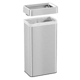 iTouchless 80 Liter / 21 Gallon Open Top Kitchen Trash Can and Recycling Bin