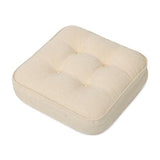 GOFORIT Chair Cushions,Tufted Shredded Memory Foam Chair Pads, Non-Slip Seat Cushions with Removable Cover, 16'' x 16'', Beige