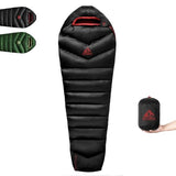 BUERTS Down Sleeping Bag for Adult Backpacking Trips, 620FP, Cold Weather Sleeping Bag, 20°F, 40°F, 60°F. Mummy-Style for Hiking, Camping, and Mountaineering.Compact. (44℉ to 60℉, Black)