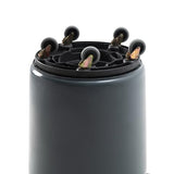3 Pack 55 Gallon Gray Round Commercial Trash Can With Lid And Dolly / Ingredient Bin Recycling Bin Kitchen Garbage Can Office Garbage
