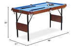 5.5-Foot Folding Billiard/Pool Table (Blue Original) RACK