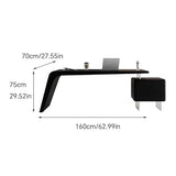 BGGJJ Computer Desk Wooden Minimalist Study Furniture with Sideboards