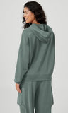 ODODOS Women's Modal Soft Oversized Hoodies Long Sleeve Hooded Sweatshirts Pullover Top with Kangaroo Pocket, Slate Green, Medium